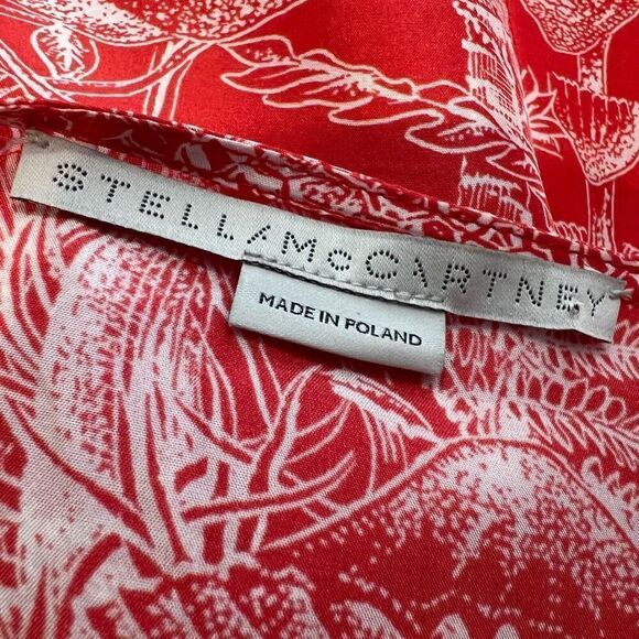 Stella McCartney Mushroom-Print Cap-Sleeve Mini Dress Size 40 (M/8) - Picture 7 of 12